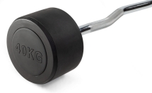 Штанга неразборная обрезиненная 40 кг Изогнутый гриф Штанга неразборная обрезиненная 40 кг Изогнутый гриф