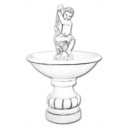 Фонтан скульптурный классический &quot;Мальчик с рыбкой&quot; малый артикул 855, фото 1