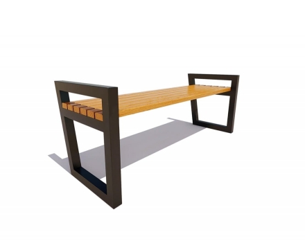 Скамейка садовая Муром без спинки, Лиственница 2,5 м, фото 1