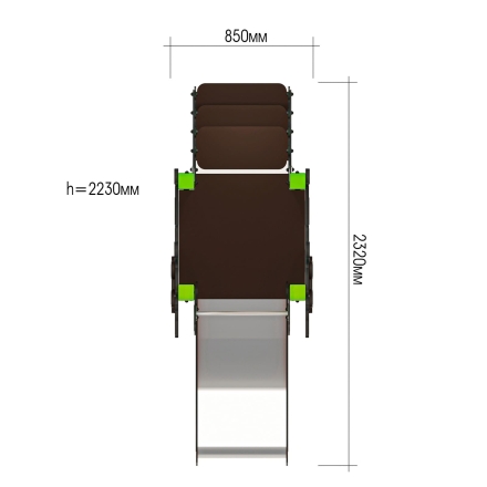Детская горка ЛД081002 H=650 для игровой площадки, фото 3