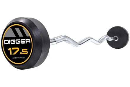 Комплект изогнутых фиксированных обрезиненных штанг 5 шт от 10 до 30кг, фото 1