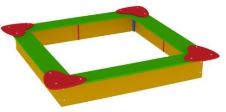 Песочница Квадрат СКИ 045 для детской площадки, фото 1