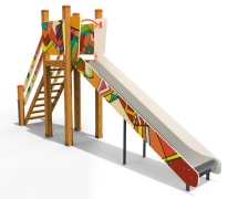 Горка "мини", высота спуска 1,5 м, паттерн "Этник" ГР016.01 Горка "мини", высота спуска 1,5 м, паттерн "Этник" ГР016.01