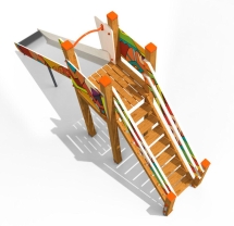 Горка "мини", высота спуска 1,5 м, паттерн "Этник" ГР016.01 Горка "мини", высота спуска 1,5 м, паттерн "Этник" ГР016.01