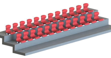 Металлический каркас для трибун с пластиковыми сиденьями СТ-327, фото 1