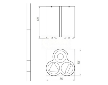 Урна уличная Триптих