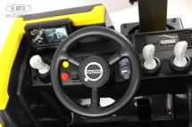 Электромобиль экскаватор трактор VOLVO желтый Электромобиль экскаватор трактор VOLVO желтый