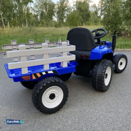 Электромобиль трактор с прицепом XMX611 (TR77) синий, фото 15