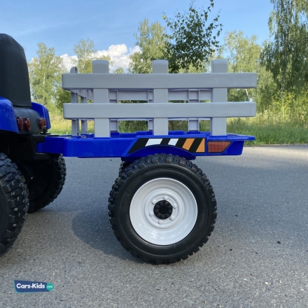 Электромобиль трактор с прицепом XMX611 (TR77) синий, фото 10