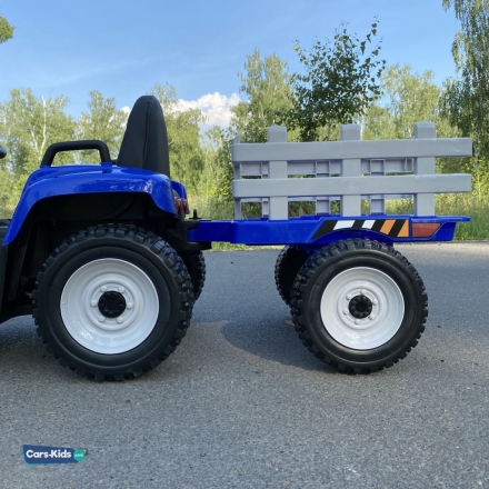 Электромобиль трактор с прицепом XMX611 (TR77) синий, фото 9