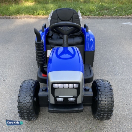 Электромобиль трактор с прицепом XMX611 (TR77) синий, фото 7