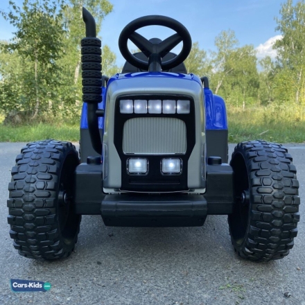 Электромобиль трактор с прицепом XMX611 (TR77) синий, фото 5