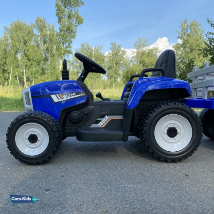 Электромобиль трактор с прицепом XMX611 (TR77) синий, фото 4