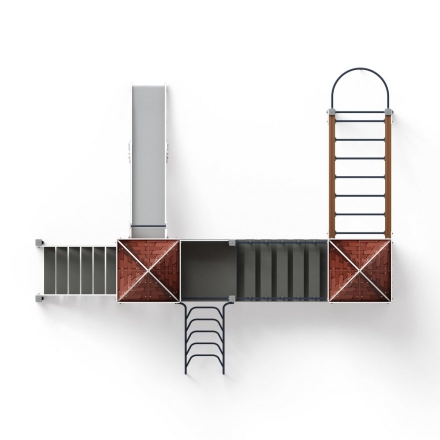 Детская игровая площадка Замок Средневековый ДИК 2.18.01-02 H=1500, фото 5