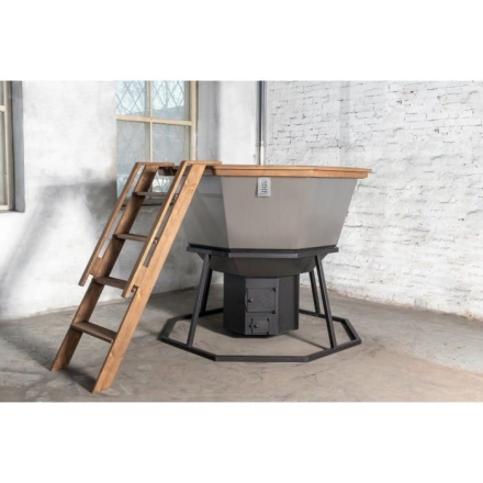 Сибирский банный чан &quot;Добрыня Никитич&quot; на подставке + печь 1850 мм опора - черный металл, фото 1