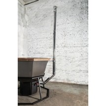 Сибирский банный чан "Добрыня Никитич" на подставке + печь 1850 мм опора - черный металл Сибирский банный чан "Добрыня Никитич" на подставке + печь 1850 мм опора - черный металл