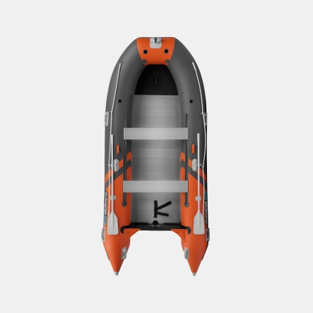 Gladiator C 400 AL ACTIVE Оранжево-темносерый моторная лодка ПВХ Алюминиевый пайол, фото 6