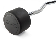 Штанга неразборная обрезиненная 35 кг Изогнутый гриф Штанга неразборная обрезиненная 35 кг Изогнутый гриф