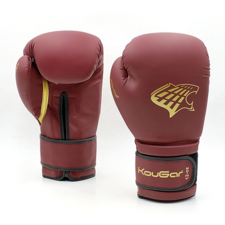 Перчатки боксерские KouGar KO800-10, 10oz, бордовый, фото 6