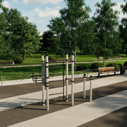 Турник, брусья, вертикальный пресс, шведская стенка СВС-68 (Алюминий), фото 1