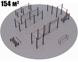 Проект Дворовая площадка для Воркаут и ГТО 2-3 (Ø14 м), фото 1