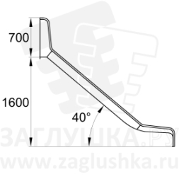 Горка из нержавеющей стали размером 2400х490 мм, фото 5