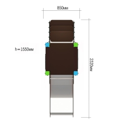 Детская горка ЛД081001 H=650 для игровой площадки, фото 3 Детская горка ЛД081001 H=650 для игровой площадки, фото 3