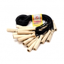 Скакалка резиновая с деревянной ручкой, цвет в асс., 2,80м (ТОЛЬКО по 10 шт.) Скакалка резиновая с деревянной ручкой, цвет в асс., 2,80м (ТОЛЬКО по 10 шт.)