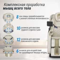 Массажное кресло UNIX Med Amelia Beige, фото 11