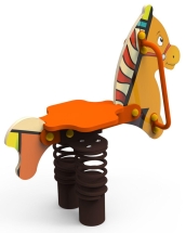 Качели на пружине «Конь», паттерн "Этник" КЧ039.01 Качели на пружине «Конь», паттерн "Этник" КЧ039.01