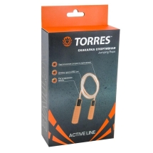 Скакалка "TORRES", метал. трос в оболочке из ПВХ, мягкие, эргономичные ручки, подшипники