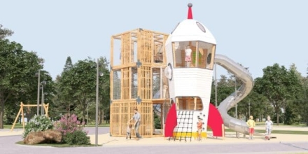 Игровой комплекс Космодром Эко 072004 для детской площадки, фото 5