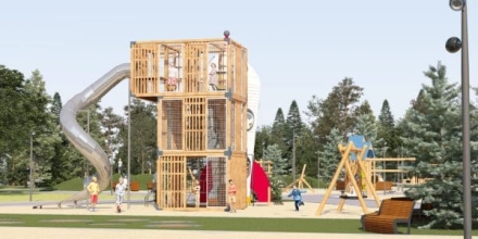 Игровой комплекс Космодром Эко 072004 для детской площадки, фото 6