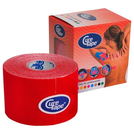 Тейп кинезиологический CureTape Red, 5 см x 5 м, арт. 161254, красный, фото 1