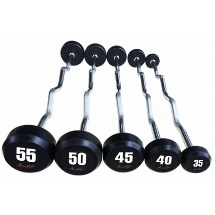 Aerofit AFBZ35-55 набор изогнутых обрезиненных штанг, фото 1