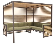 Пергола Софт 2, с перегородкой