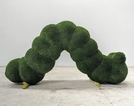 Топиари гусеница, h=100 см - газон Eco, жёлтая, фото 4