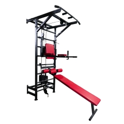 Шведская стенка с турником, брусьями и скамьей для пресса и жима, фото 1 Шведская стенка с турником, брусьями и скамьей для пресса и жима, фото 1