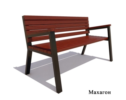 Садово-парковая скамейка «Гамбург», Лиственница 2,0 м, фото 4