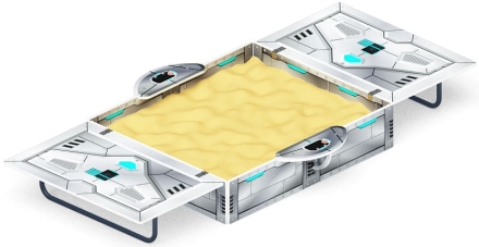 Песочница с крышкой средняя (Техно) - ИО 5.01.11-09, фото 1