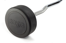 Штанга неразборная обрезиненная 30 кг Изогнутый гриф Штанга неразборная обрезиненная 30 кг Изогнутый гриф
