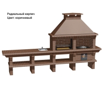 Печь Аристократ 730 S Прямоугольный кирпич красный