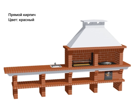 Печь Аристократ 730 S Прямоугольный кирпич красный, фото 11