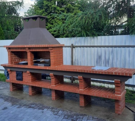 Печь Аристократ 730 S Прямоугольный кирпич красный, фото 1