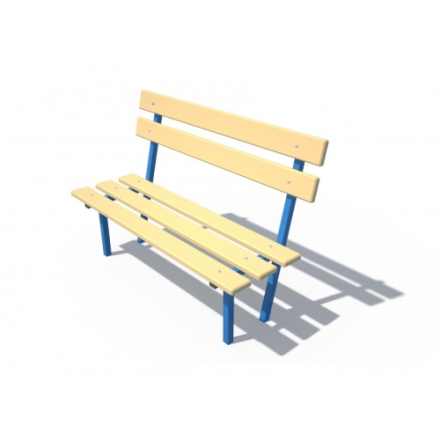 Скамья бежевая со спинкой ДХО 06240, фото 1