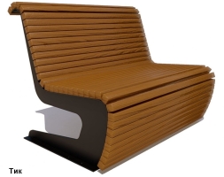 Скамейка парковая Сквер, Сосна 1,5 м, фото 4