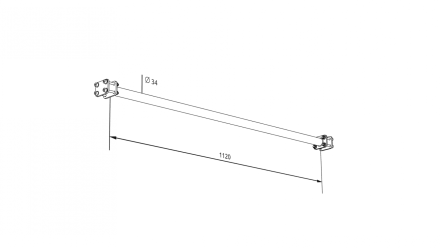 Прямая перекладина 34 мм для турника со сменным оборудованием, фото 4