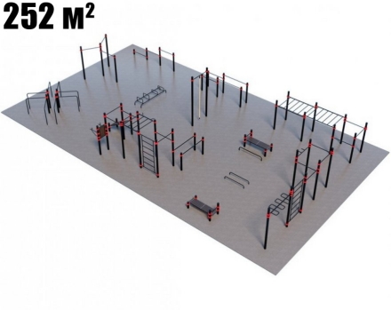 Проект Районная площадка для Воркаут и ГТО 3-7 (21 х 12 м), фото 1