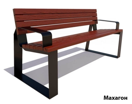 Парковая скамейка Подольск, Лиственница 0,6 м, фото 3