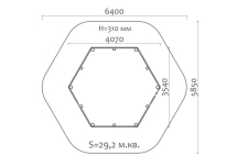 Песочница шестигранная 05103 для детской площадки
